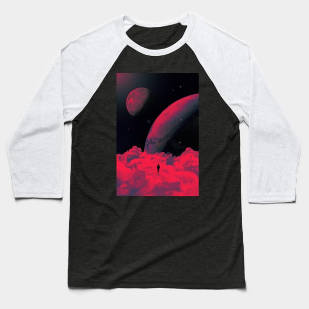 Red Dream Baseball T-Shirt by nicebleed